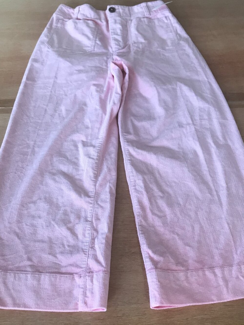 Maeve Anthropologie The Colette Wide Leg Corduroy Pants Women 31 Pink High Rise